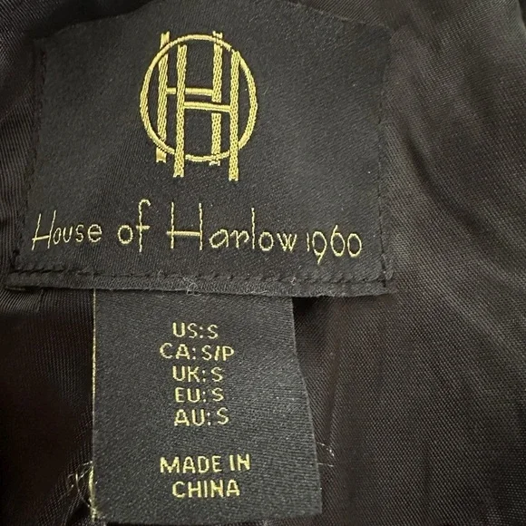 House of Harlow 1960 Houndstooth Tweed Blazer - Size Small - Picture 9 of 11